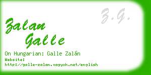 zalan galle business card